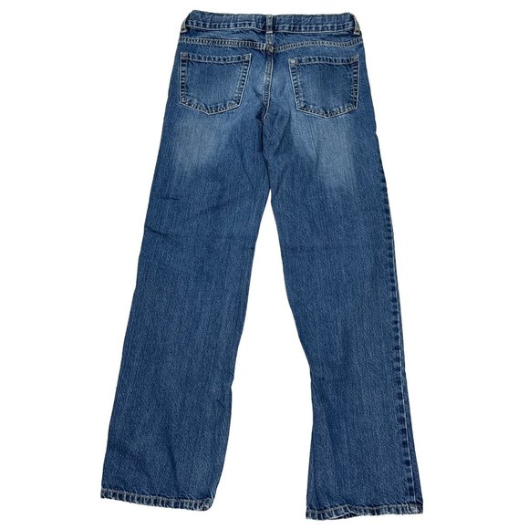 Old Navy Jeans Youth 16 Regular Dark Wash Denim Straight Leg Adjustable Waist - Picture 3 of 7